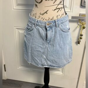 Zara Light Blue Denim Skirt